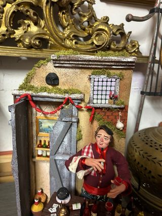 Personaggio presepe con botteghino