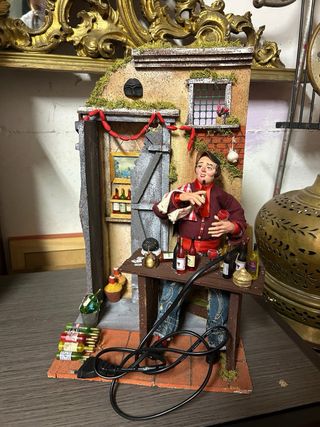 Personaggio presepe con botteghino