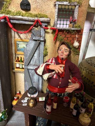 Personaggio presepe con botteghino