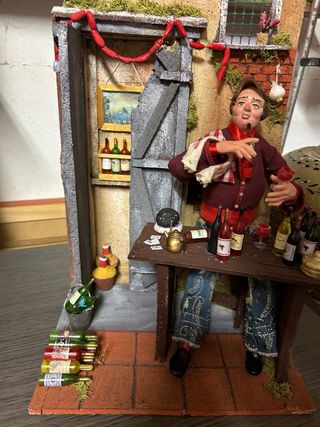 Personaggio presepe con botteghino