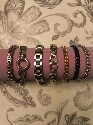 Lote 7 Pulseras Metalicas