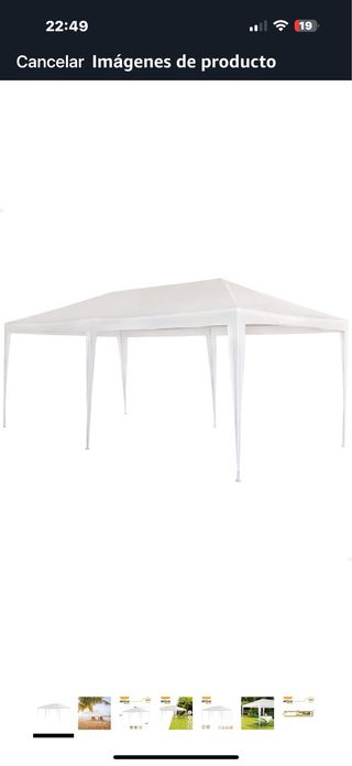 Gazebo bianco da giardino AKTIVE