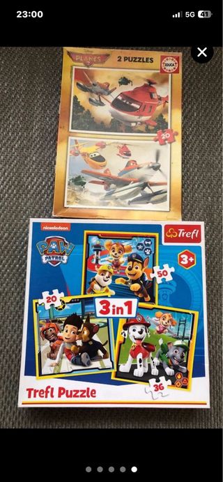 2 Puzzles Paw Patrol y Planes