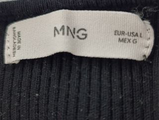 Top punto Mango negro