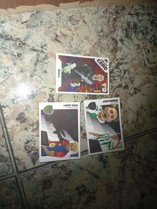 Cromos Liga Panini: Yamal, Batalla, Rodríguez