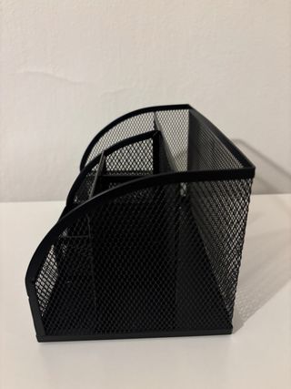Organizer da scrivania in metallo nero