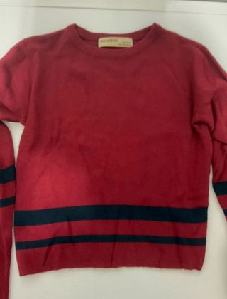 Jersey crop Pull&Bear burdeos rayas