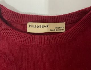 Jersey crop Pull&Bear burdeos rayas