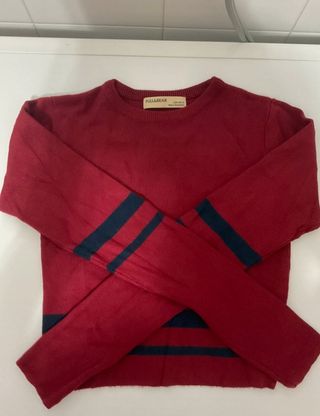 Jersey crop Pull&Bear burdeos rayas