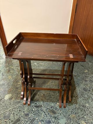 Mesa auxiliar vintage de madera