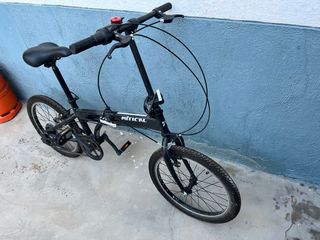 Bicicleta plegable negra Mitical