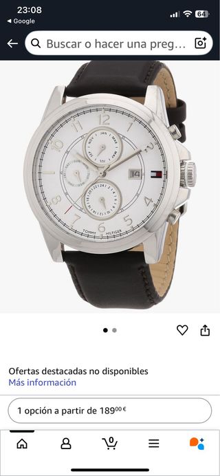 Reloj Tommy Hilfiger marron y Plateado