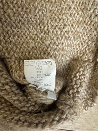 Maglione uomo beige con zip
