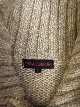 Maglione uomo beige con zip