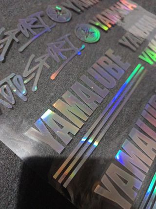 Pegatinas Vinilo Moto Yamaha Yamalube Holográficas