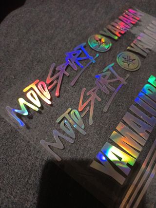 Pegatinas Vinilo Moto Yamaha Yamalube Holográficas