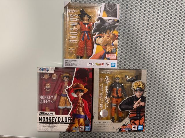 Figuras SHFiguarts Goku, Luffy y Naruto