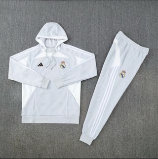 Chándal Real Madrid Adidas Gris y Blanco