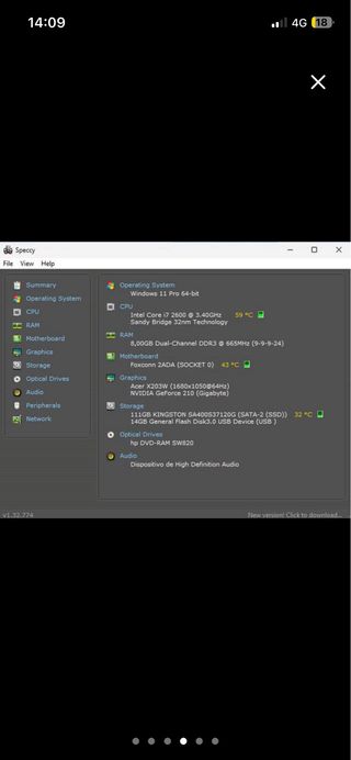PC HP P6 Series i7 Negro