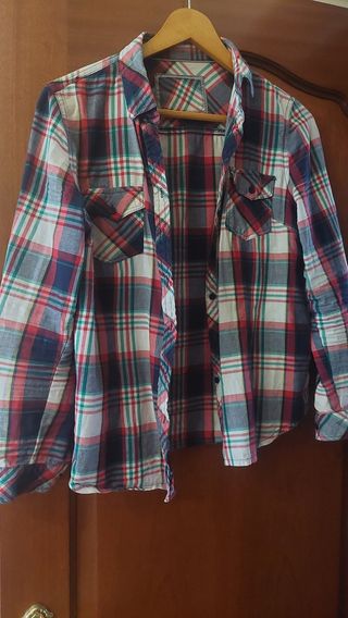 Camisa de cuadros multicolor