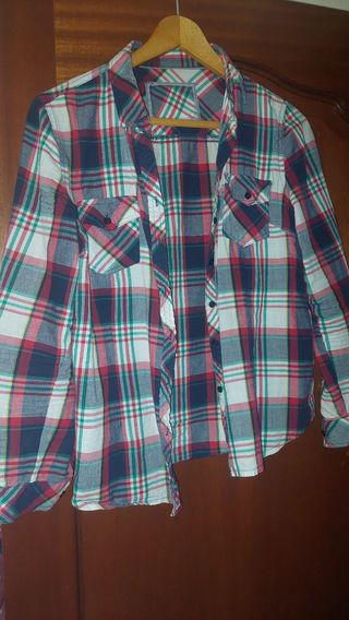 Camisa de cuadros multicolor
