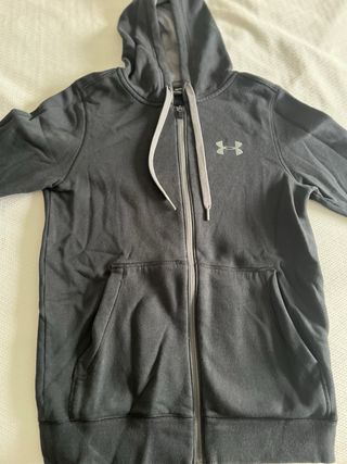 Sudadera Under Armour Negra Gris Cremallera