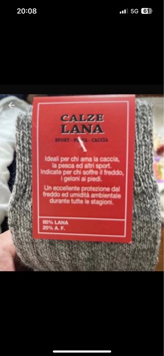 Calze Lana 6 paia TG. 38/42 o 43-46 Made in Italy