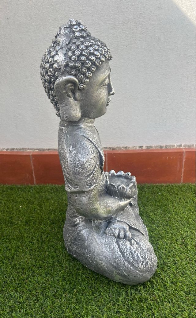 Buda decorativo en resina efecto piedra estilo zen