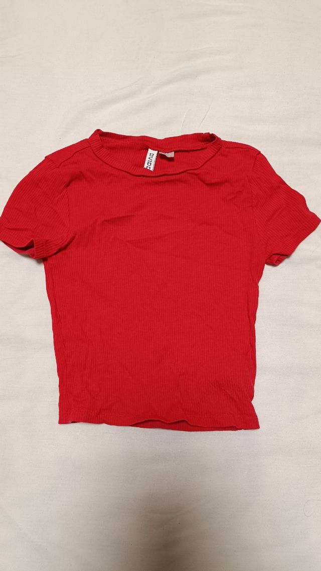Camiseta H&M Roja Talla S