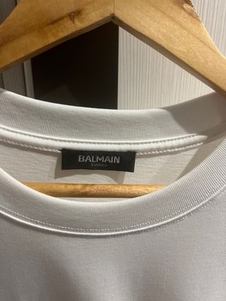 Camiseta Balmain París Blanca Estampado Labios