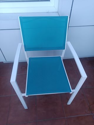 4 Sillas Terraza Aluminio Muy Buen Estado
