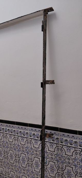 Puerta de hierro para patio