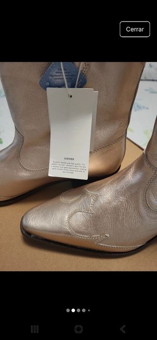 Botines Mango Dorados