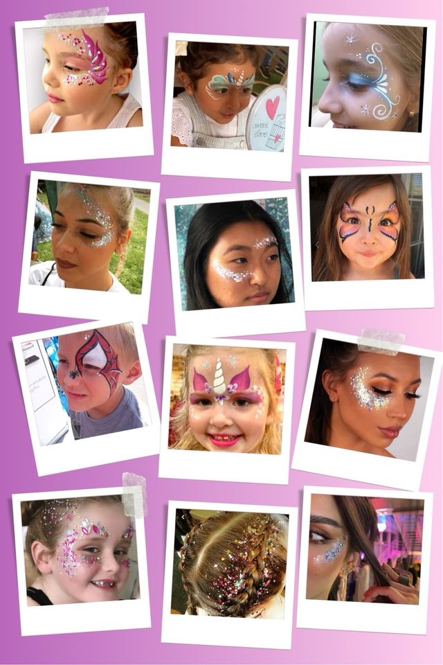 glitter bar- pinta caras para niños y niñas 