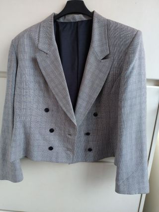 Miroglio 1990s Giacca Vintage grigio pied-de-poule