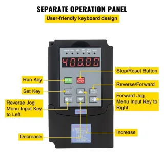 Variador Frecuencia VFD 1.5KW 7A VEVOR