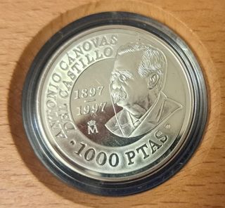 Moneda 1000 ptas Cánovas Castillo 1897 Plata 