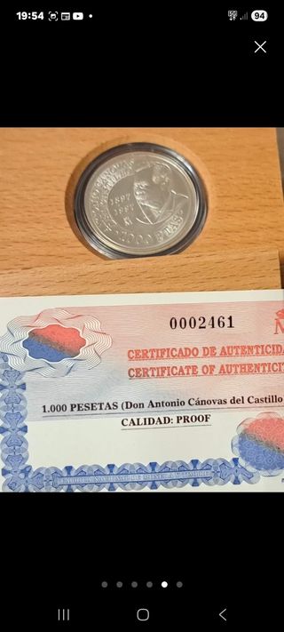 Moneda 1000 ptas Cánovas Castillo 1897 Plata 