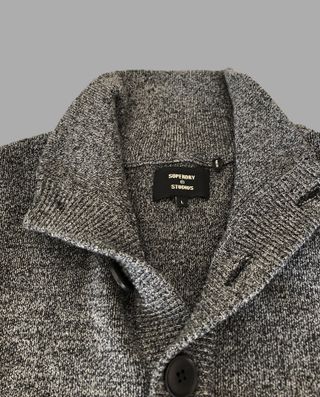 Superdry Maglia Serafino Uomo Grigio L