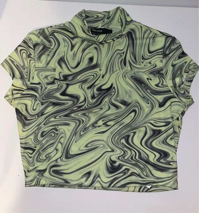 Camiseta Bershka manga corta estampado