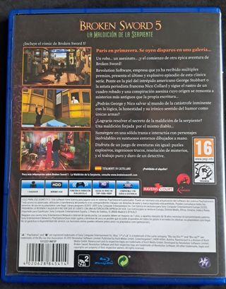 Broken Sword 5 La Maldición de la Serpiente PS4