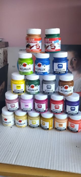 Lote de 20 botes pinturas Acualux 100 ml