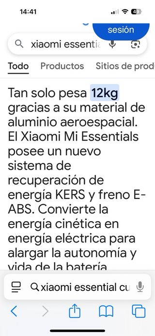 Patinete Xiaomi 1S 36V 7.8Ah