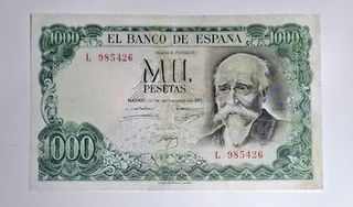 1000 Pesetas 1971 Serie L985
