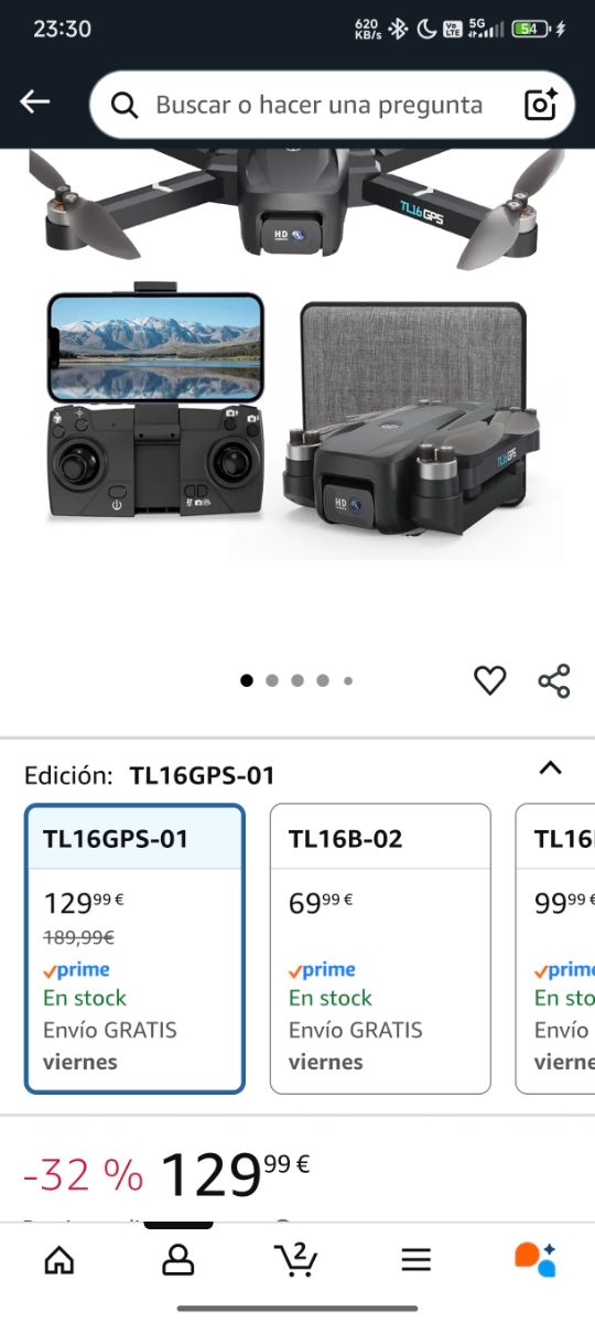 Dron GPS 4K sin estrenar