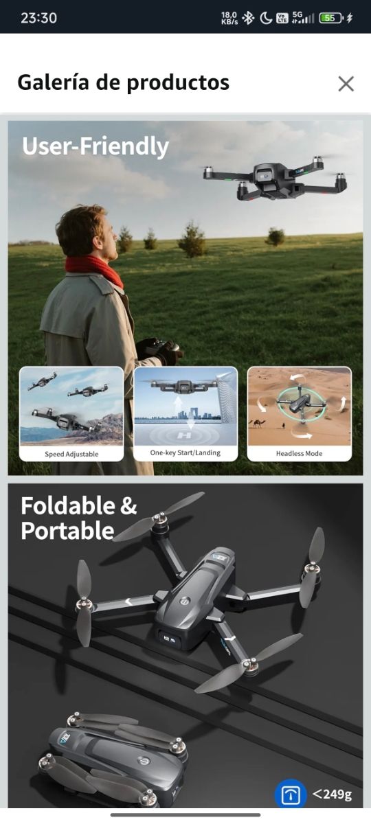 Dron GPS 4K sin estrenar