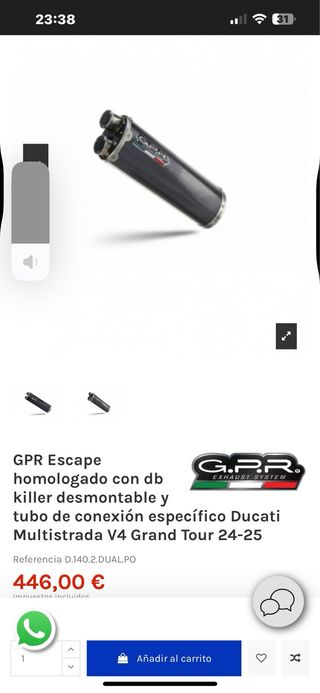 Escape GPR Ducati Multistrada V4 Gran Tour