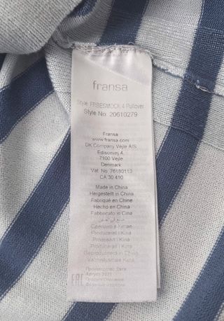 Light Oversize Sweater Striped Pattern || 38 (M)
