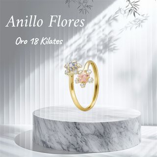 AnilloFlores Oro 18 Kilates Con certificado