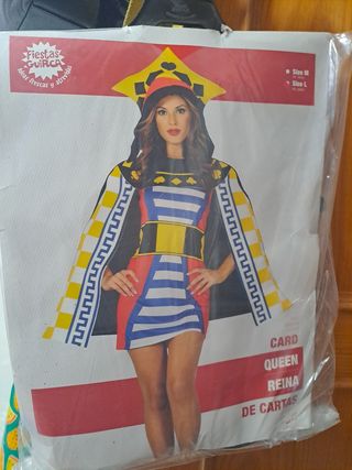 Disfraz mujer Haloween reina de corazones mala